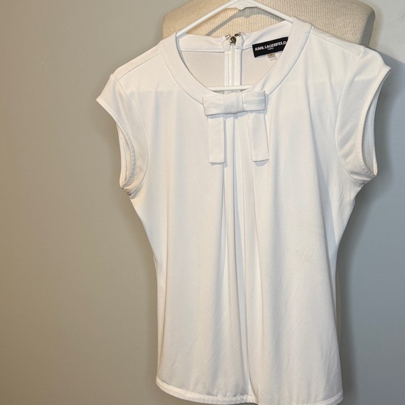 Karl Lagerfeld White Blazer and white shirt with Black Trim - Picture 4 of 5